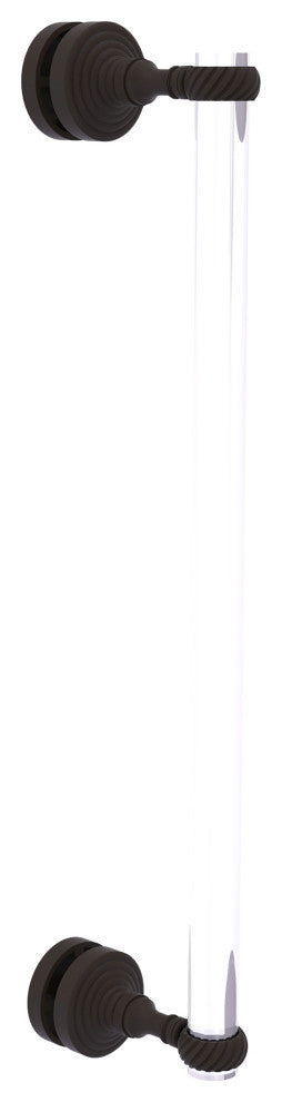 Pacific Grove 18" Twisted Accent Single Side Shower Door Pull, Oil Rubbed Bronze