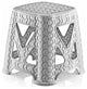 Uniware Rattan Style Large Plastic Stool, White