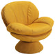 HomeRoots Comfy Golden Mustard Swivel Wing Arms Accent Chair