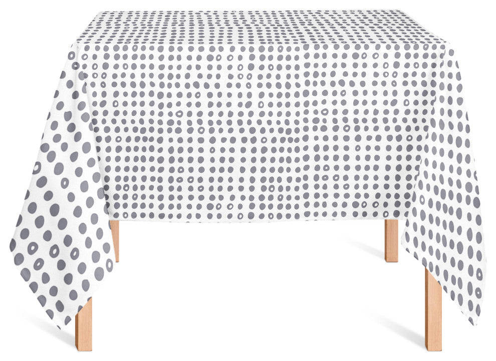 Drawn Dots Dark Gray 58x58 Tablecloth