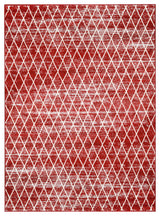 Modern Accent Rug, Scarlet Red, 6'11"x4'11"
