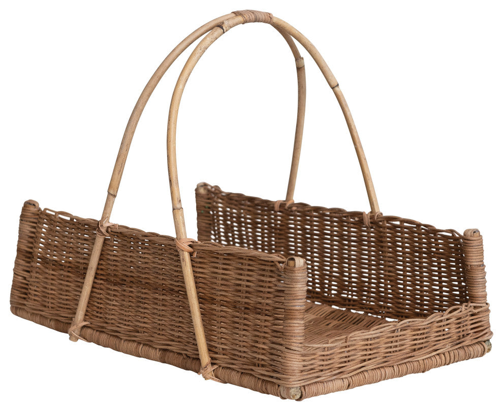Decorative Rattan Hanging Basket, Natural