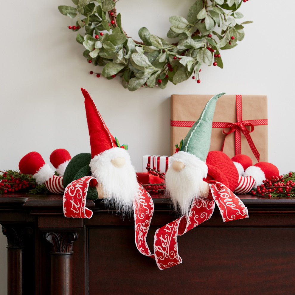 Lounging Gnome Figurine, 2-Piece Set