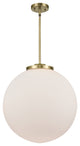 Beacon Pendant, Antique Brass, Matte White