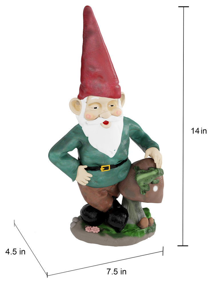 Lawn Gnome Statue-Fun Classic Style Resin Figurine by Pure Garden