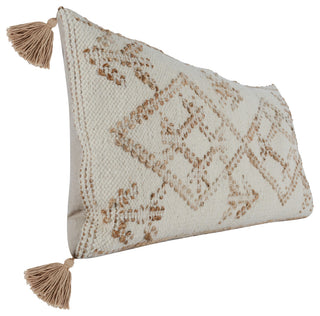 Ferri 16"x36" Throw Pillow, Ivory Natural