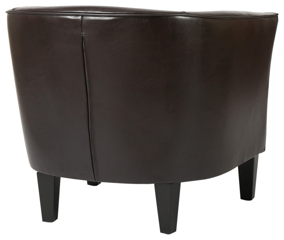 Gelston Brown Leather Club Chair