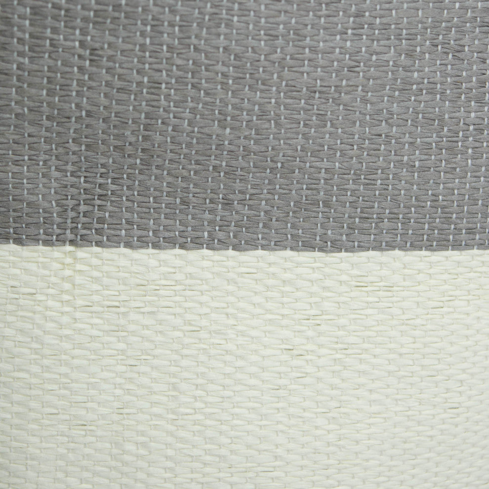 Paper Bin Stripe Gray Rectangle Medium 15"x10"x12"