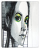"Black Illustrated Girl" Canvas Print