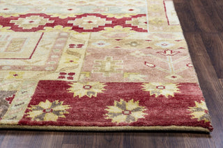 Rizzy Home Aquarius AQ8841 Burgundy Patchwork Area Rug, Rectangular 5'x8'