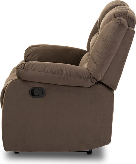 Hollace Taupe Microsuede 2-Seater Recliner