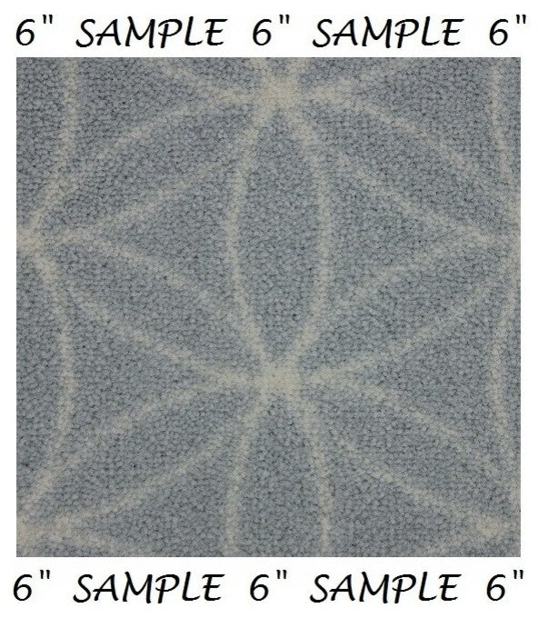 EYELET Soft Tactesse Nylon Area Rug with Anti-Stain Protection, Soft Blue, 1 Sample 6"x6"