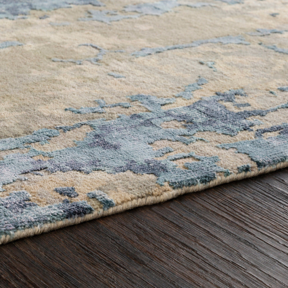 Surya Arte RTE-2302 Modern Area Rug, Navy, 9' x 13' Rectangle