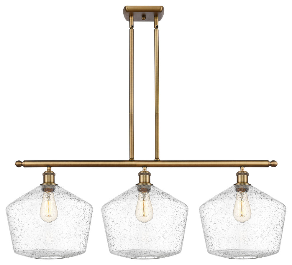 Innovations 516-3I-BB-G654-12 3-Light Island Light, Brushed Brass
