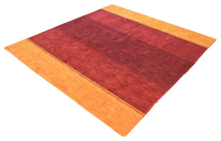 HAND KNOTTED LOOM WOOL ECO-FRIENDLY AREA RUGS-Rectangle,Orange Red,Contemporary