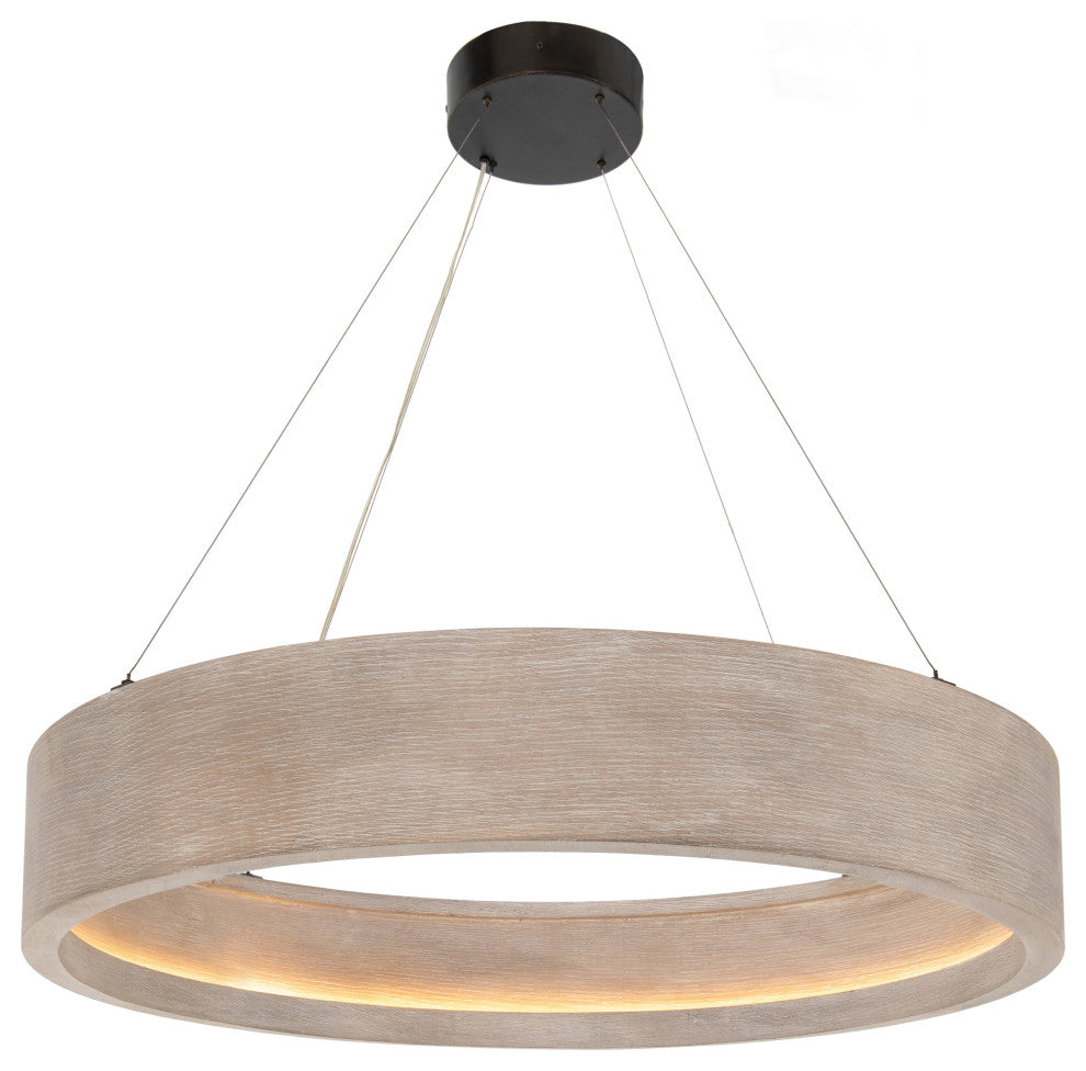 Baum Small Chandelier, Brushed Oak