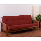 Blazing Needles Renewal 5" Twill Full Futon Mattress, Ruby Red