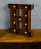 Vintage Retro Lights and Signs Letter "H"