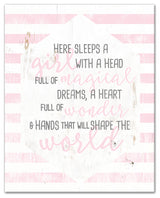 Here Sleeps A Girl 16x20 Canvas Wall Art