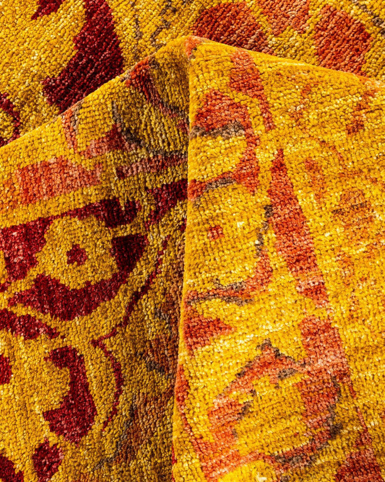 Overdyed, One-of-a-Kind Hand-Knotted Area Rug Brown, 6'1"x9'0"