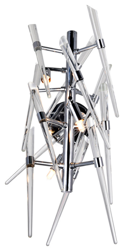 Icicle 3 Light Wall Light With Chrome Finish