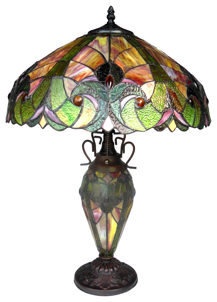 Liaison 3-Light Victorian Double Lit Table Lamp