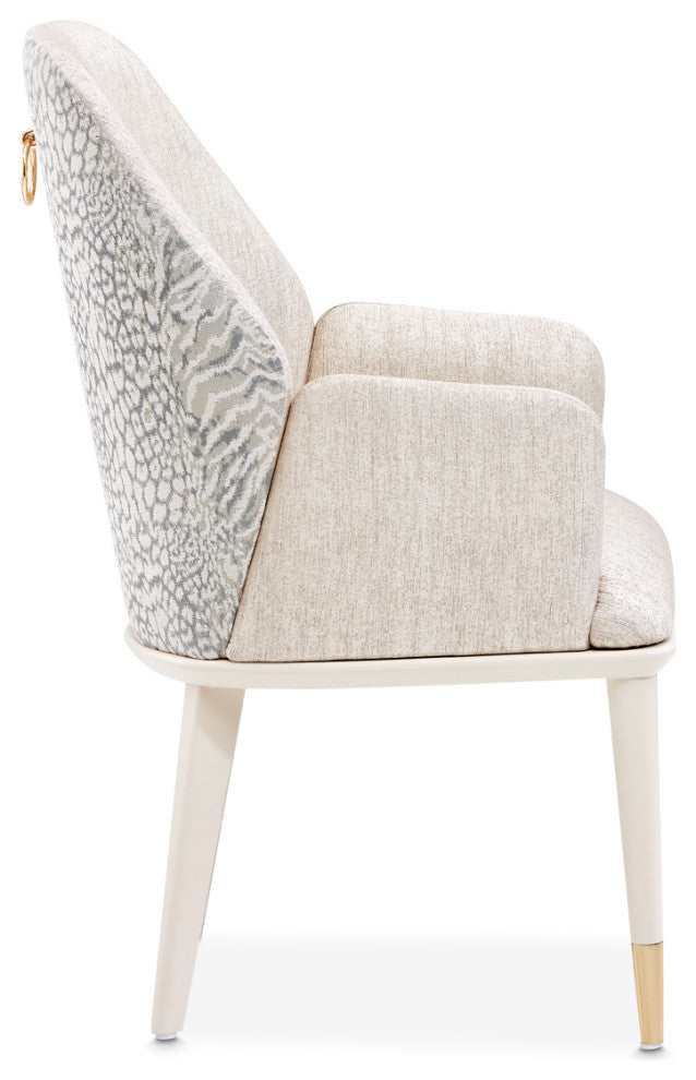 Lisbon Dining Arm Chair, Silken Matte Cream