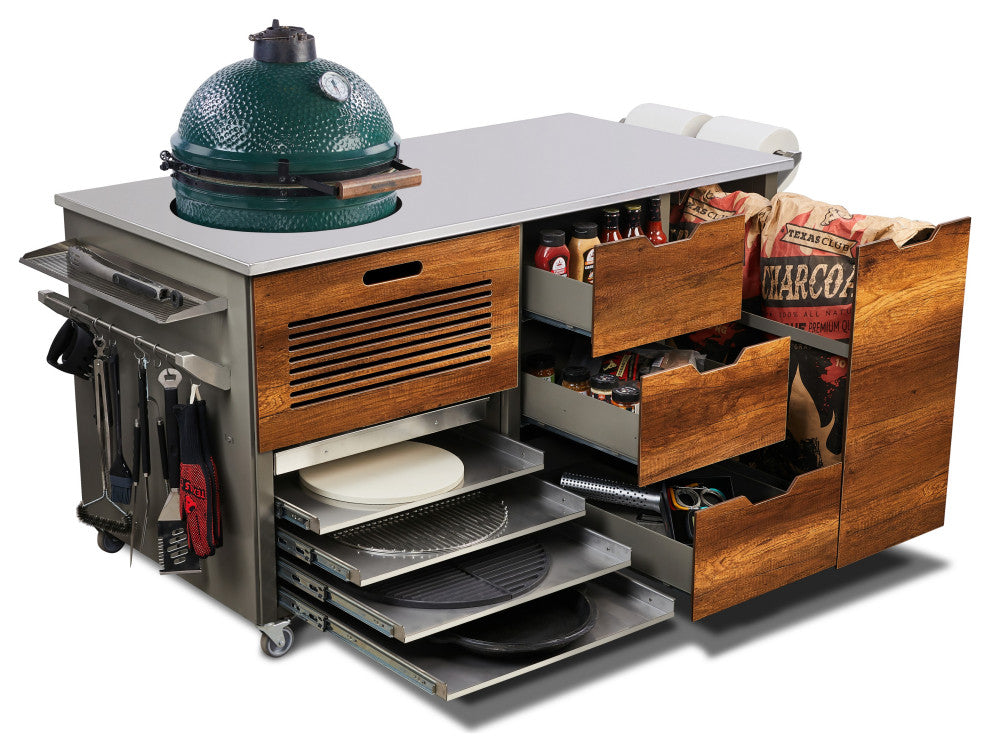Kamadospace Infinite Island, Barrique Oak, For 21" Kamado - 22.05 in