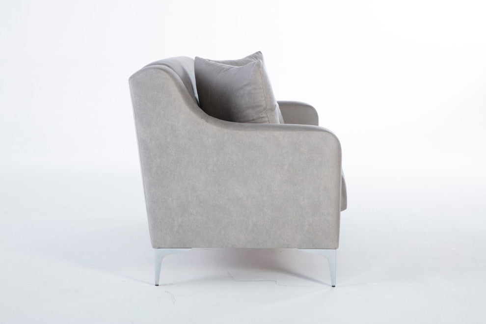 Livia Love Seat, Melson Gray