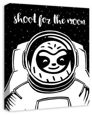 Shoot for the Moon 16x20 Canvas Wall Art