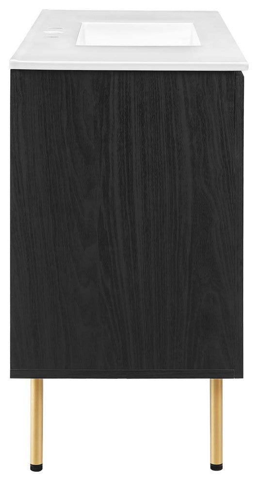 Chaucer 48" Single Sink Bathroom Vanity - Black White