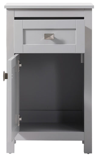 18" Wide Bathroom Storage Freedstanding Cabinet, Grey