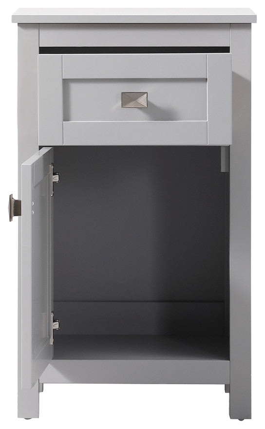 18" Wide Bathroom Storage Freedstanding Cabinet, Grey
