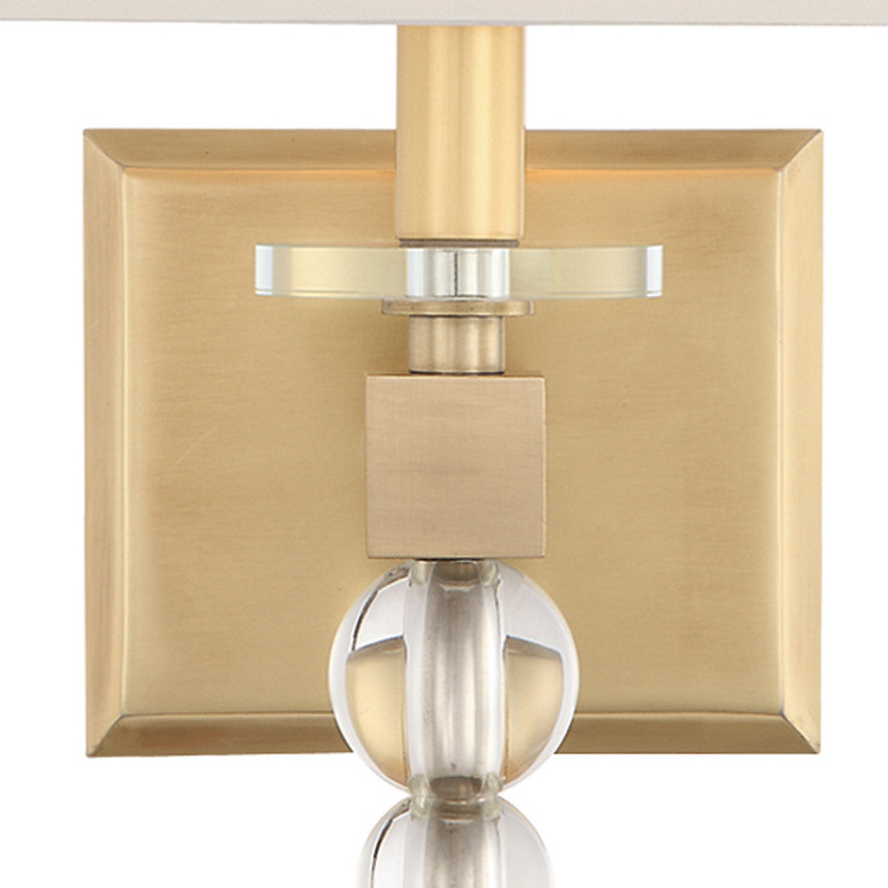 Crystorama Clover 1-Light Sconce, Aged Brass