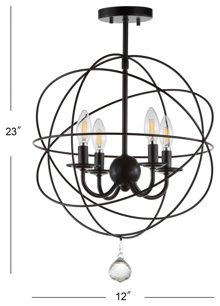 Alma 12" Metal LED Flush Mount, Oil Rubbed Bronze