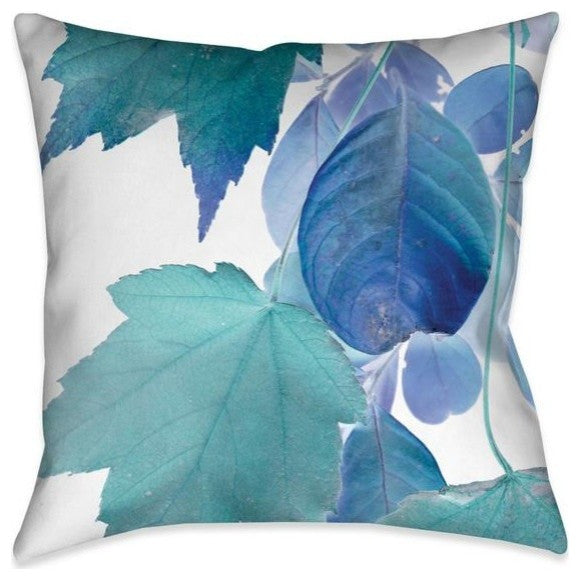 Laural Home Iridescent X-Ray Leaves 18" X 18" Indoor Decorative Pillow