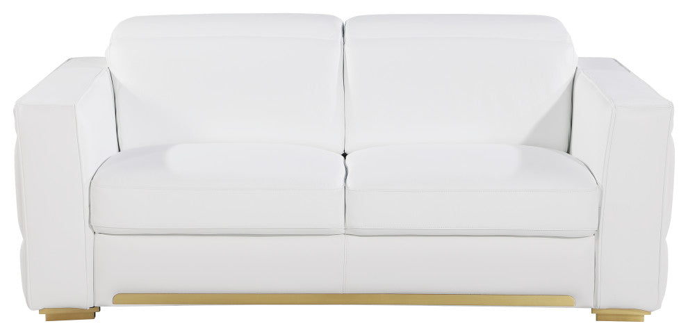 Carlo Top Grain Italian Leather  Loveseat
