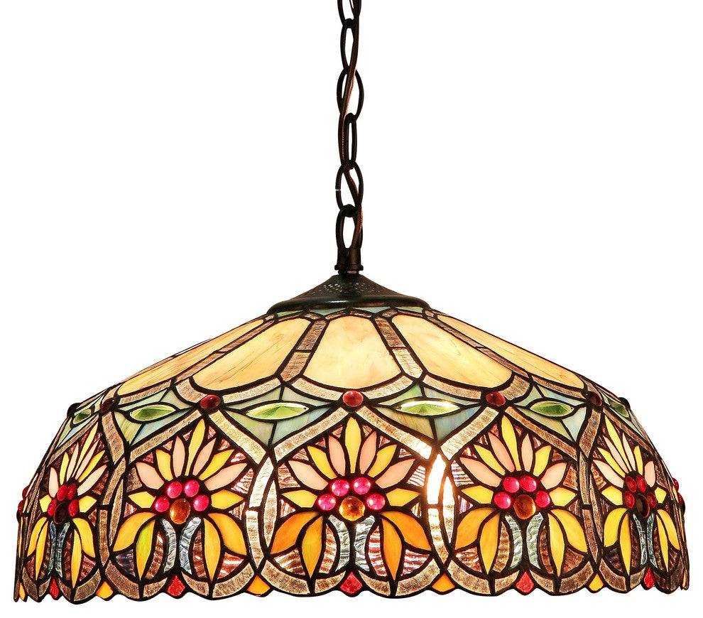 Sunny 2-Light Floral Ceiling Pendant Fixture