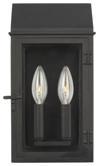 Hingham Small Outdoor Wall Lantern, Textured Black