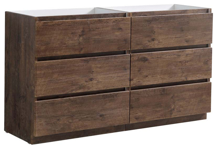 Fresca Lazzaro 60" Rosewood Double Sink Cabinet