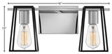 Hinkley Filmore Small Two Light Vanity, Chrome
