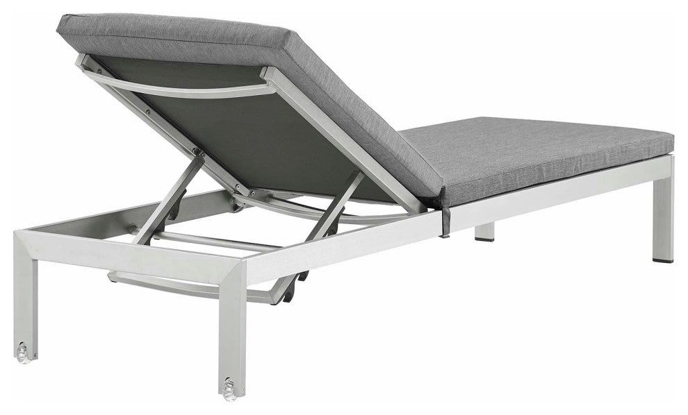 Shore Chaise with Cushions Outdoor Patio Aluminum, Set of 6