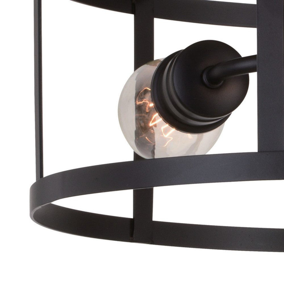Akron 15" 3 Light Semi-Flush Mount Oil Rubbed Bronze