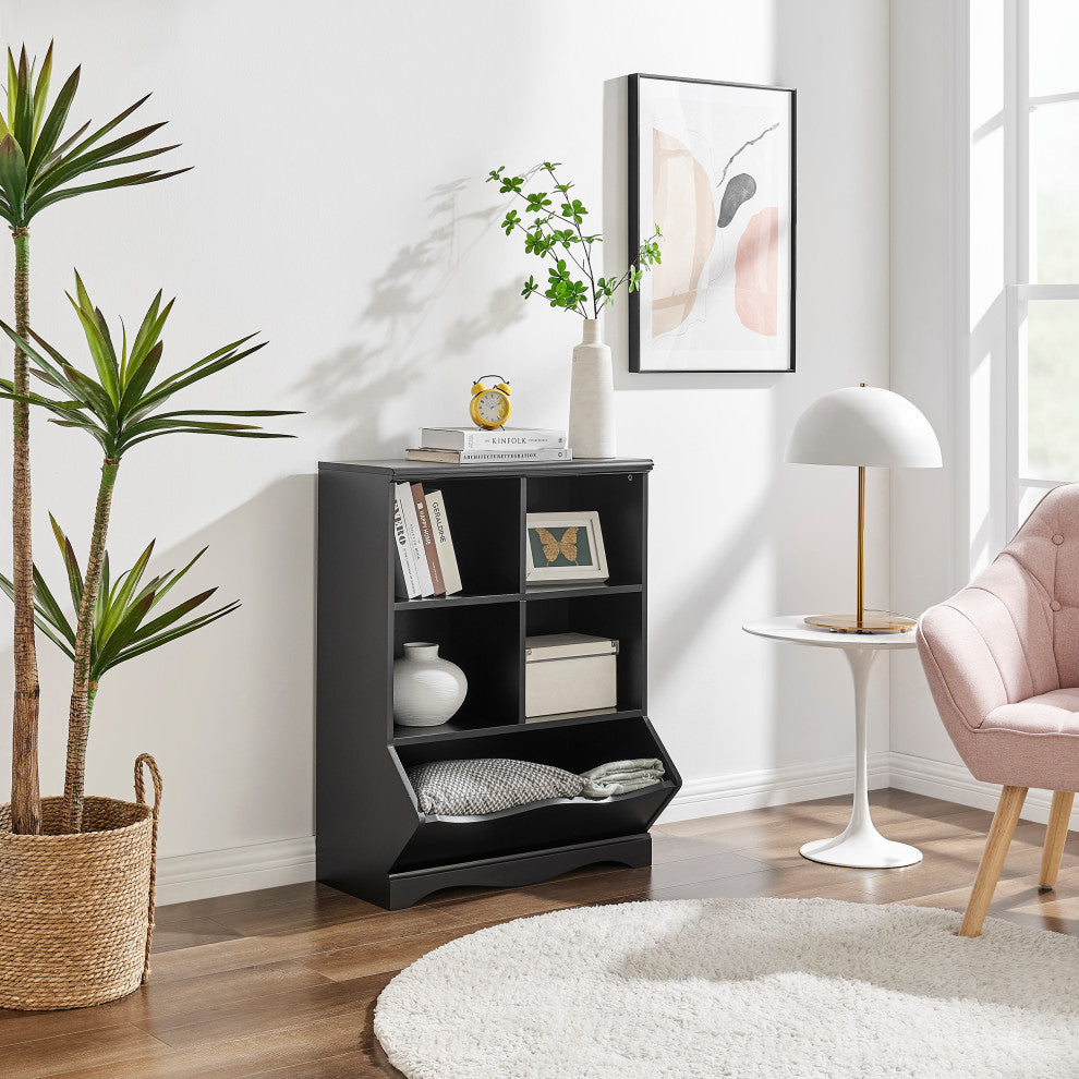 Danya B. Multi-Cubby Storage Cabinet, Black