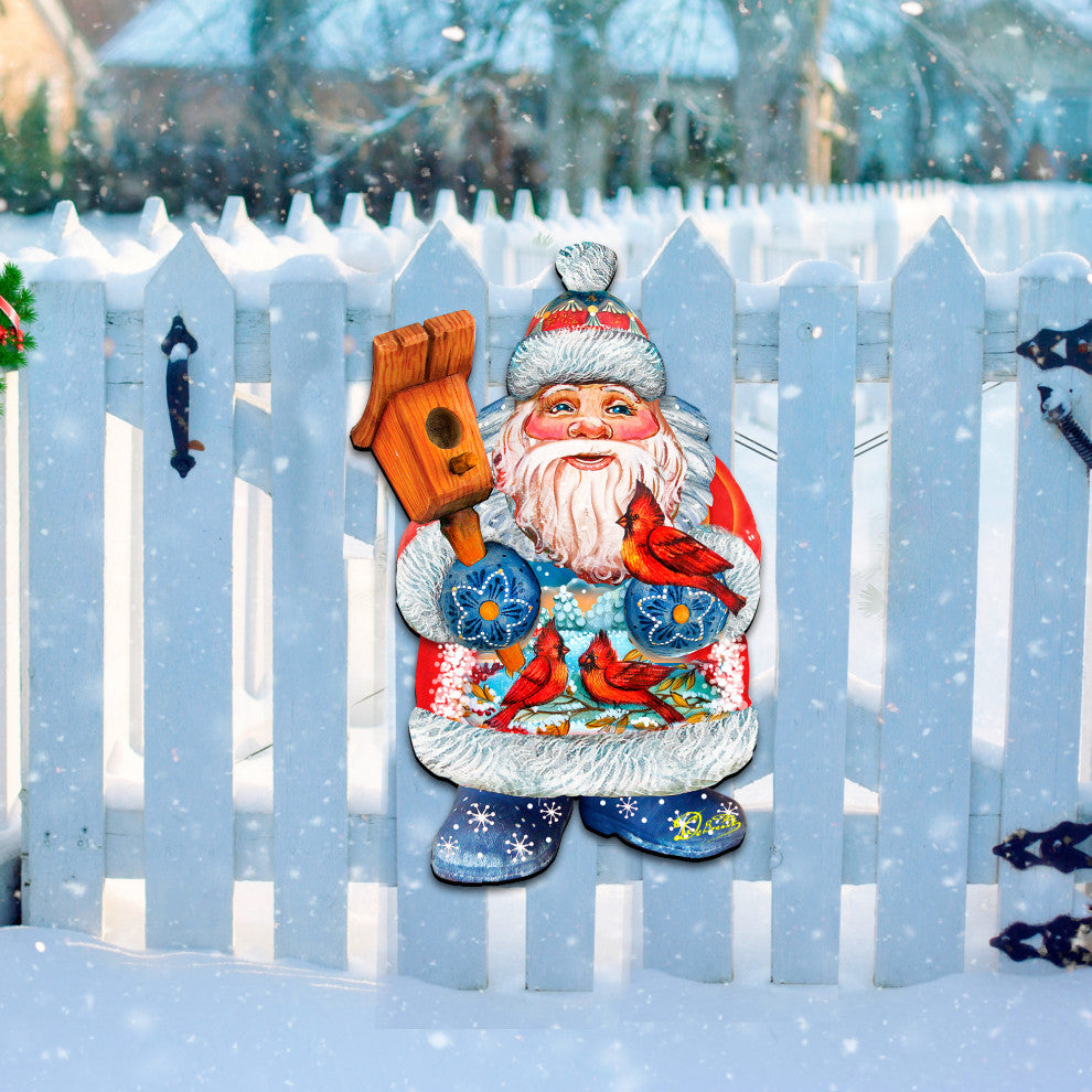 Holiday Bird, Wooden Decorative Door Hanger