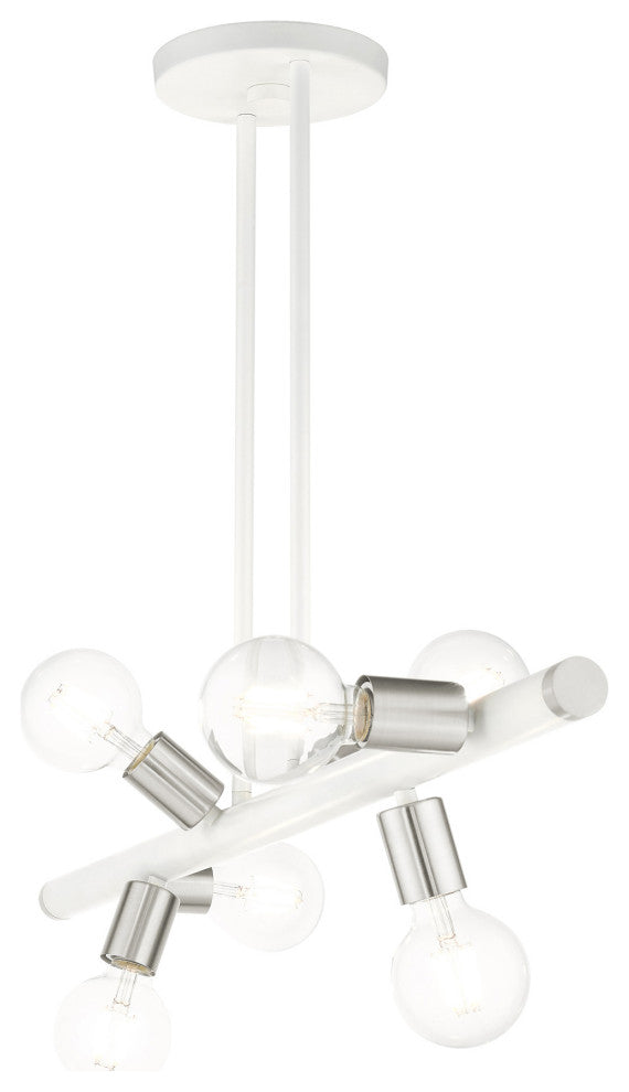 White Modern, Urban, Scandinavian, Linear Chandelier