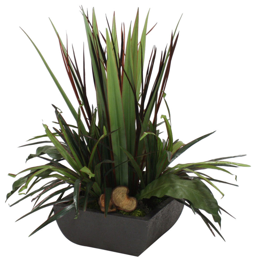 Greenery and Natural Products in Rust Square Planter