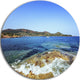 Agay Bay In Esterel Rocks Beach, Beach Disc Metal Wall Art, 23"