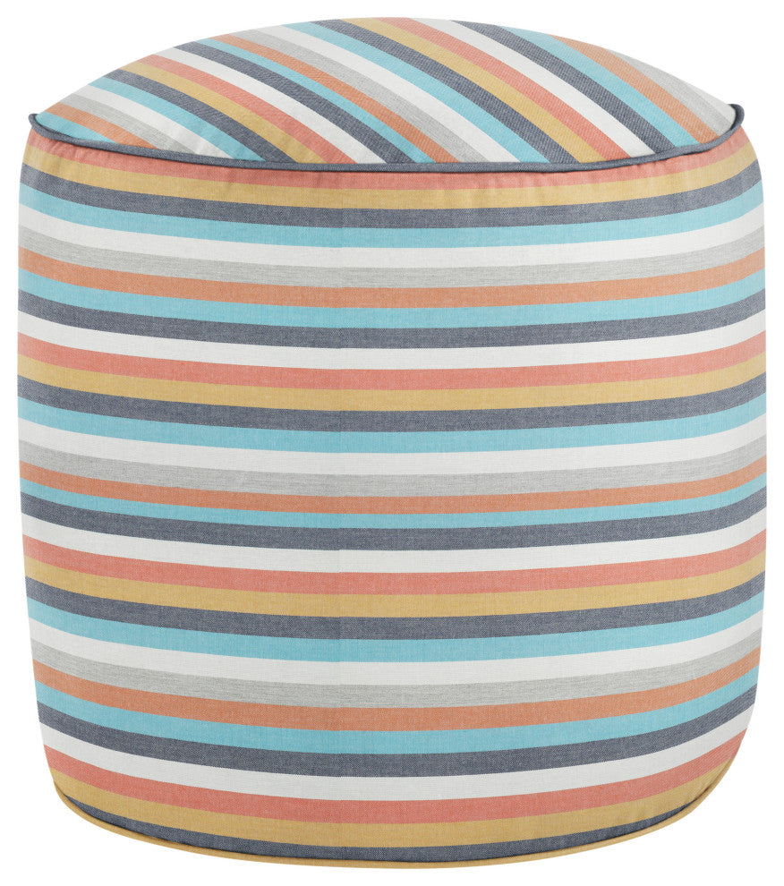 Mozaic Home Surround Sunrise Indoor/Outdoor Round Bean Pouf 20x20x18"