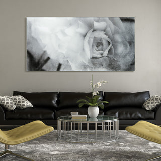 "Dark Ranunculus I A" Frameless Reverse Printed Tempered Art Glass Wall Art